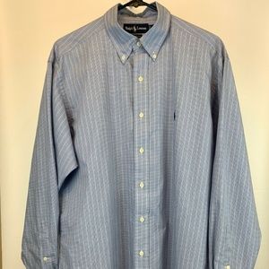 Ralph Lauren Polo Mens Blue Plaid Button Down